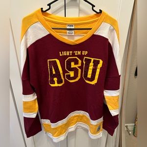 Victoria’s Secret Pink sequin Arizona State University hockey v- neck top